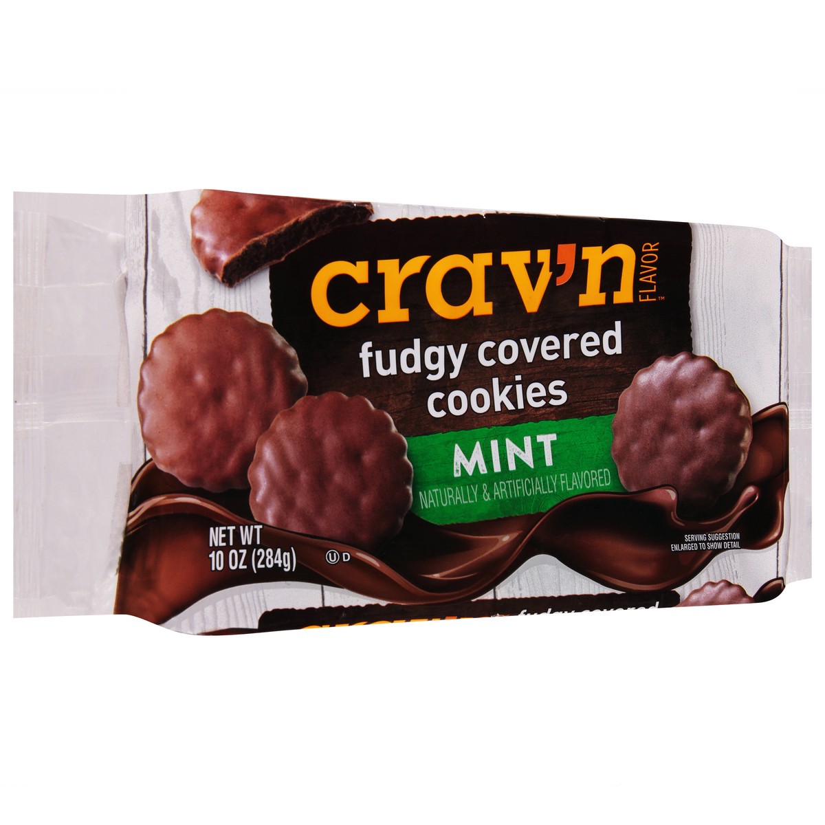 slide 7 of 9, Crav'n Flavor Fudgy Covered Mint Cookies 10 oz, 10 oz