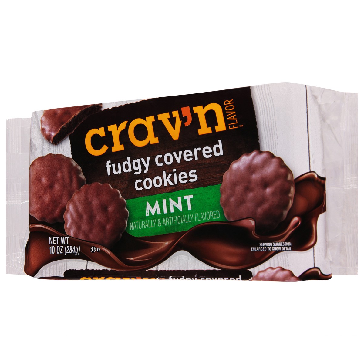 slide 5 of 9, Crav'n Flavor Fudgy Covered Mint Cookies 10 oz, 10 oz