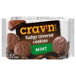 Crav'n Flavor Fudgy Covered Mint Cookies 10 oz