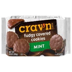 Crav'n Flavor Fudgy Covered Mint Cookies 10 oz
