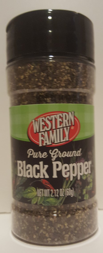 slide 1 of 1, Western Family Black Pepper Ground, 2.12 oz