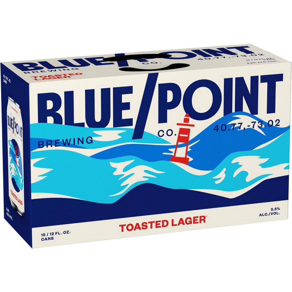 slide 2 of 4, Blue Point Brewing Co. Blue Point Brewing Company Toasted Lager, 15 Pack 12 fl. oz. Cans, 15 ct