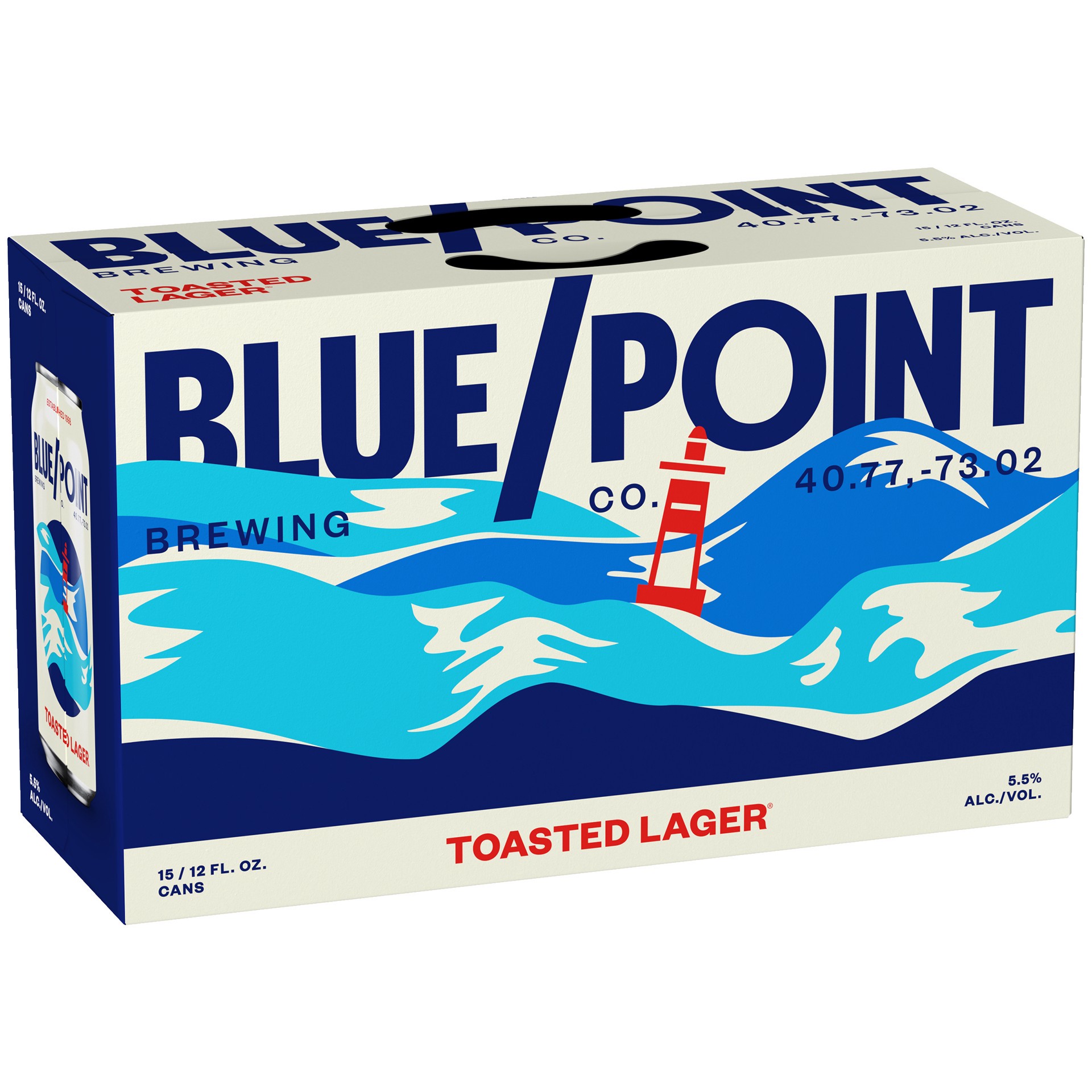 slide 1 of 4, Blue Point Brewing Co. Blue Point Brewing Company Toasted Lager, 15 Pack 12 fl. oz. Cans, 15 ct