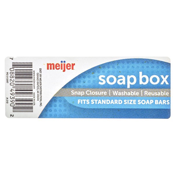 slide 4 of 5, Meijer Travel Frosted Plastic Oval Soap Box, 1 ct