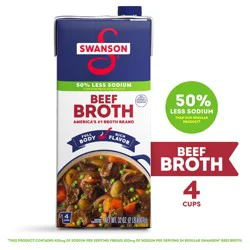 Swanson 50% Less Sodium Beef Broth - 32 fl oz