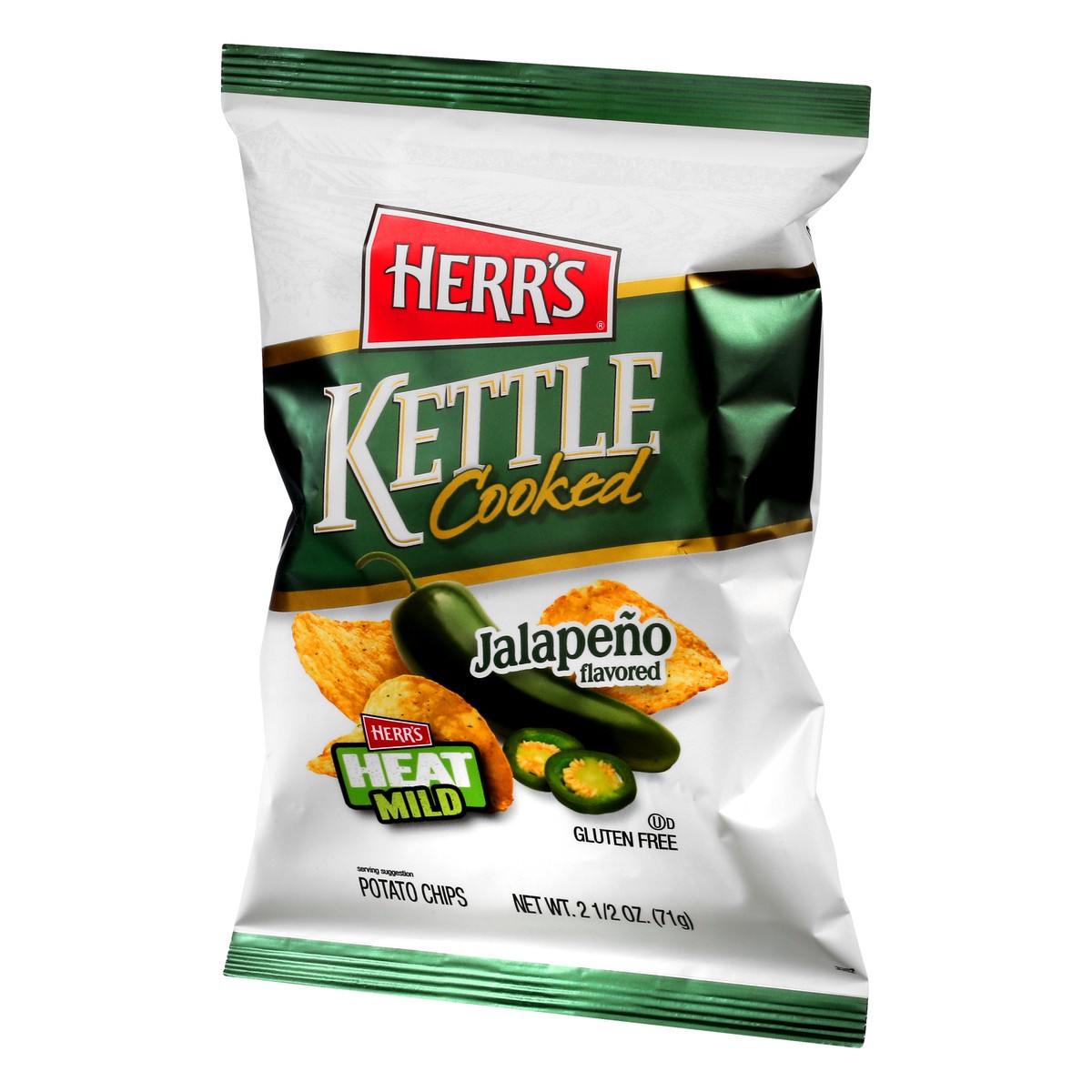 slide 12 of 13, Herr's Kettle Cooked Jalapeno Flavored Potato Chips 2.5 oz, 2.5 oz