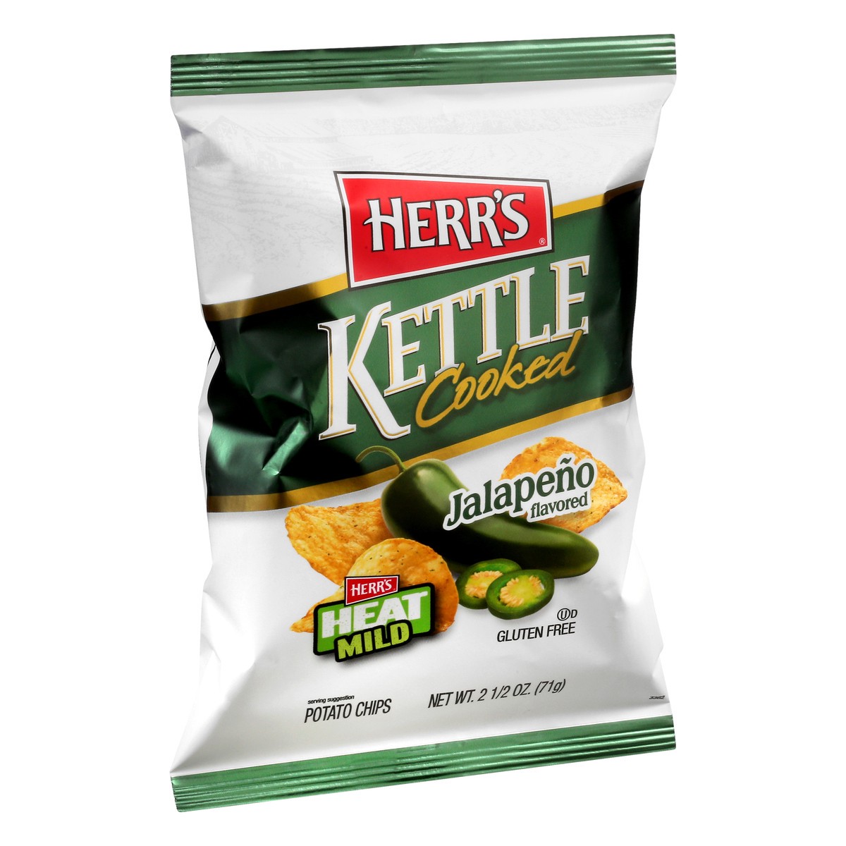slide 8 of 13, Herr's Kettle Cooked Jalapeno Flavored Potato Chips 2.5 oz, 2.5 oz