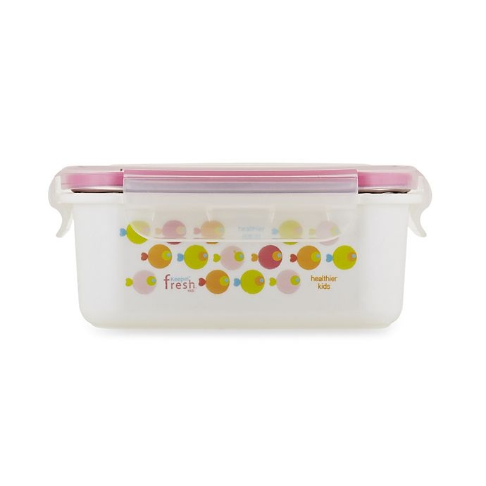 slide 1 of 9, Innobaby Double-Lined Stainless Bento Snack Box - Pink, 15 oz