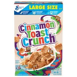 Cinnamon Toast Crunch Breakfast Cereal, Crispy Cinnamon Cereal, Large Size, 16.8 oz Cereal Box