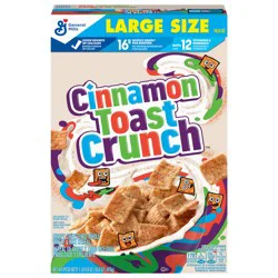 Cinnamon Toast Crunch Breakfast Cereal, Crispy Cinnamon Cereal, Large Size, 16.8 oz