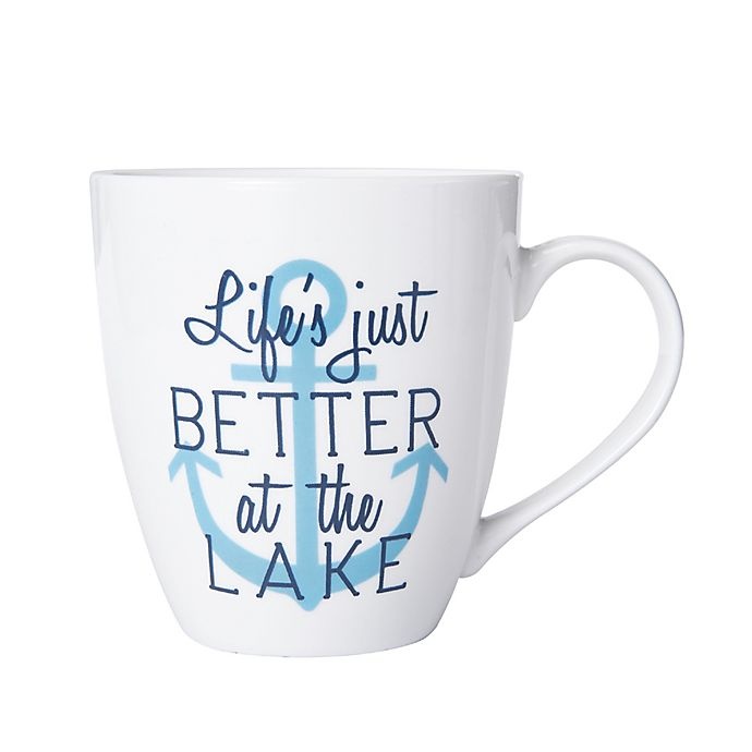 slide 1 of 2, Pfaltzgraff Life's Better at Lake Mug - White, 1 ct