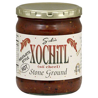 slide 1 of 1, Xochitl Stone Ground Hot Salsa, 15 oz
