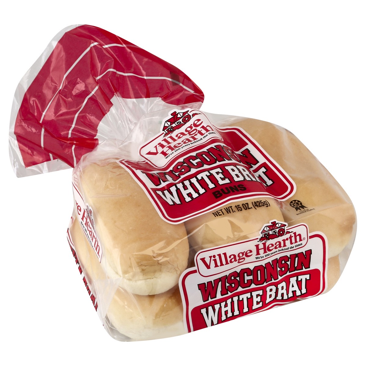 slide 6 of 6, Village Hearth White Brat Buns 15 oz, 15 oz