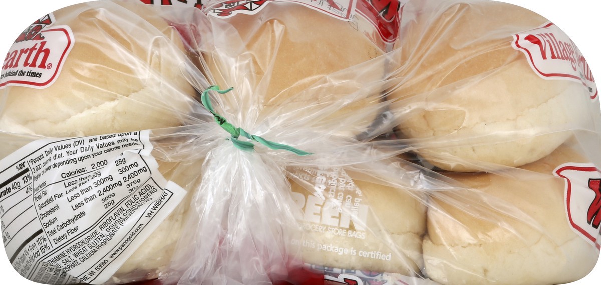slide 2 of 6, Village Hearth White Brat Buns 15 oz, 15 oz