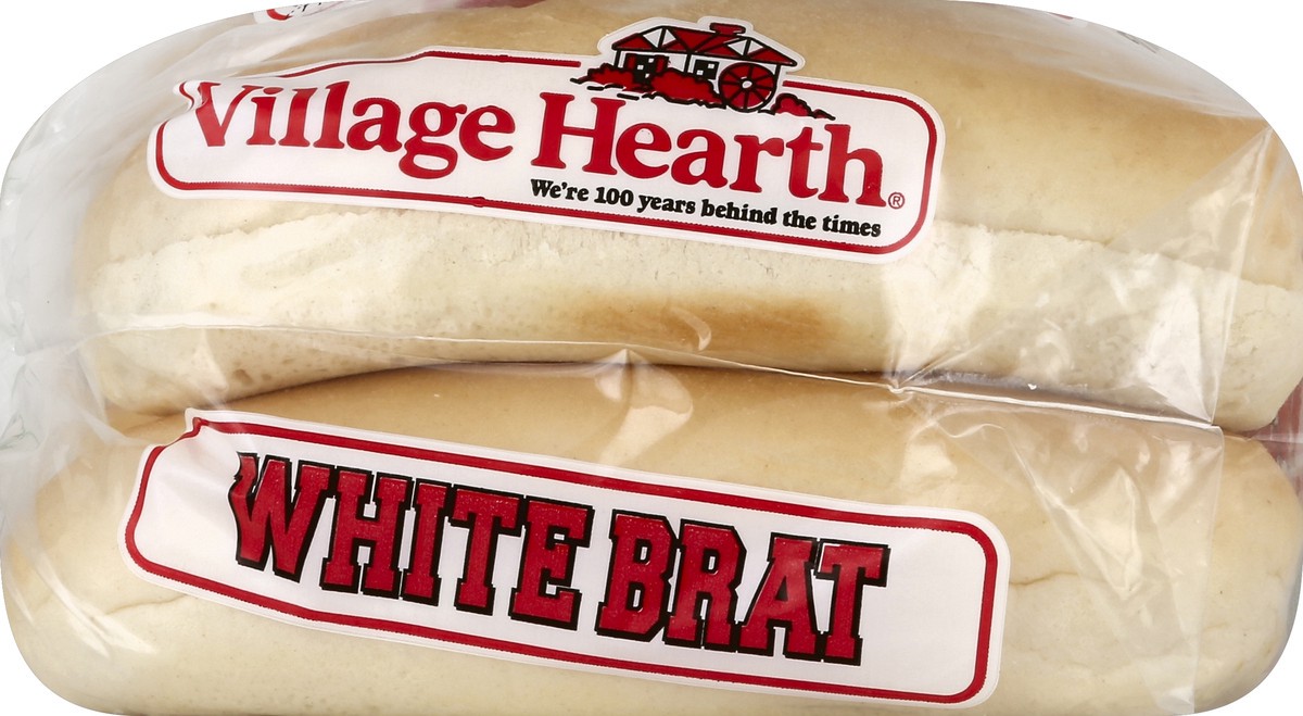 slide 4 of 6, Village Hearth White Brat Buns 15 oz, 15 oz