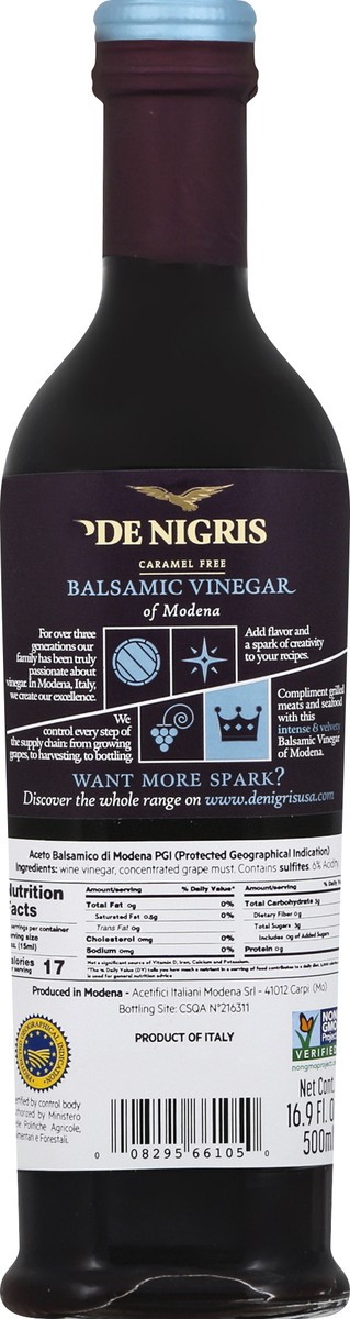 slide 6 of 11, De Nigris Balsamic Vinegar, 16.9 fl oz