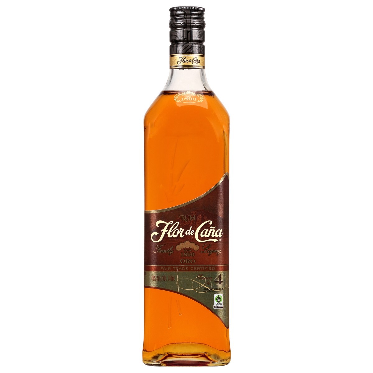 slide 8 of 11, Flor de Caña Gold Rum, 750 ml