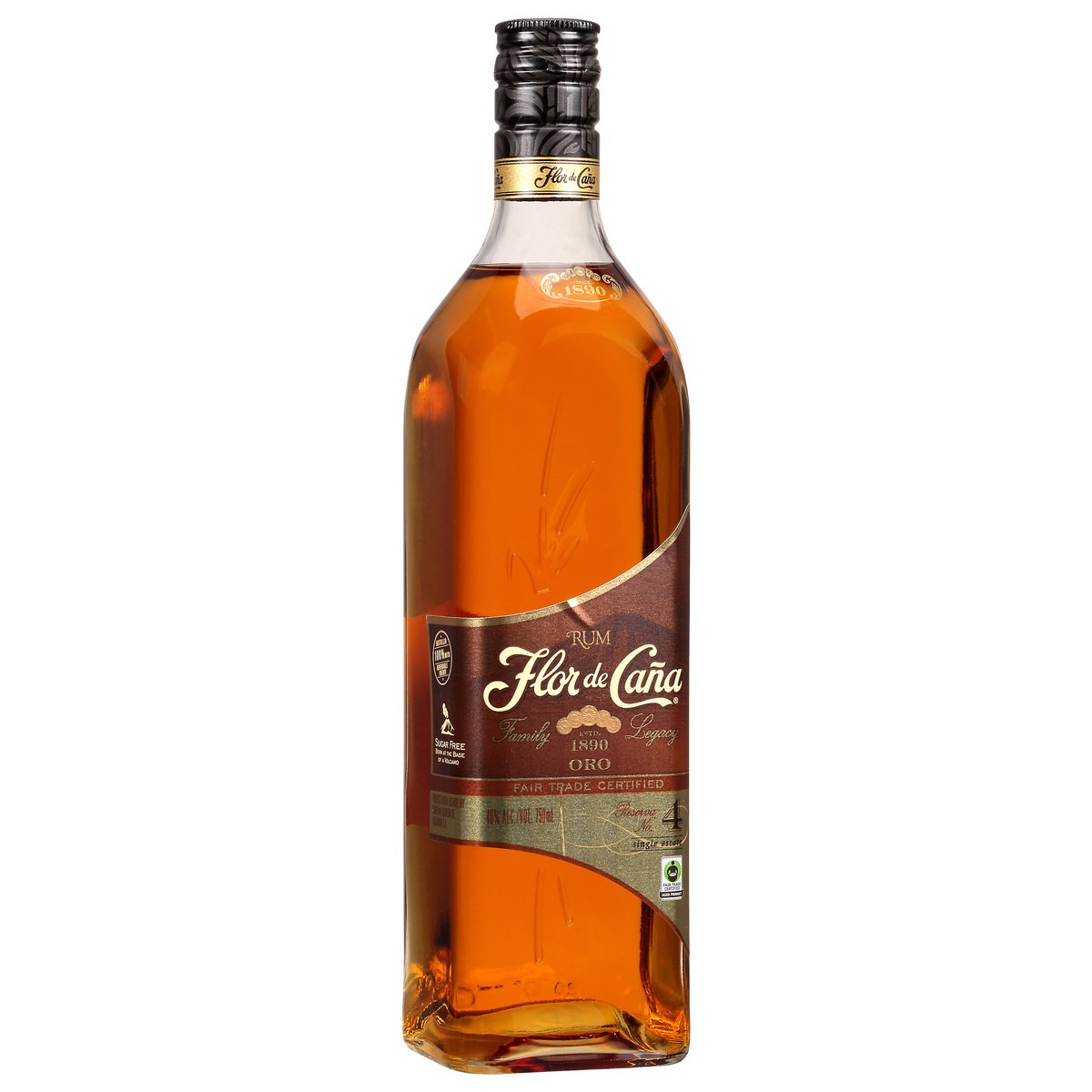 slide 3 of 11, Flor de Caña Gold Rum, 750 ml