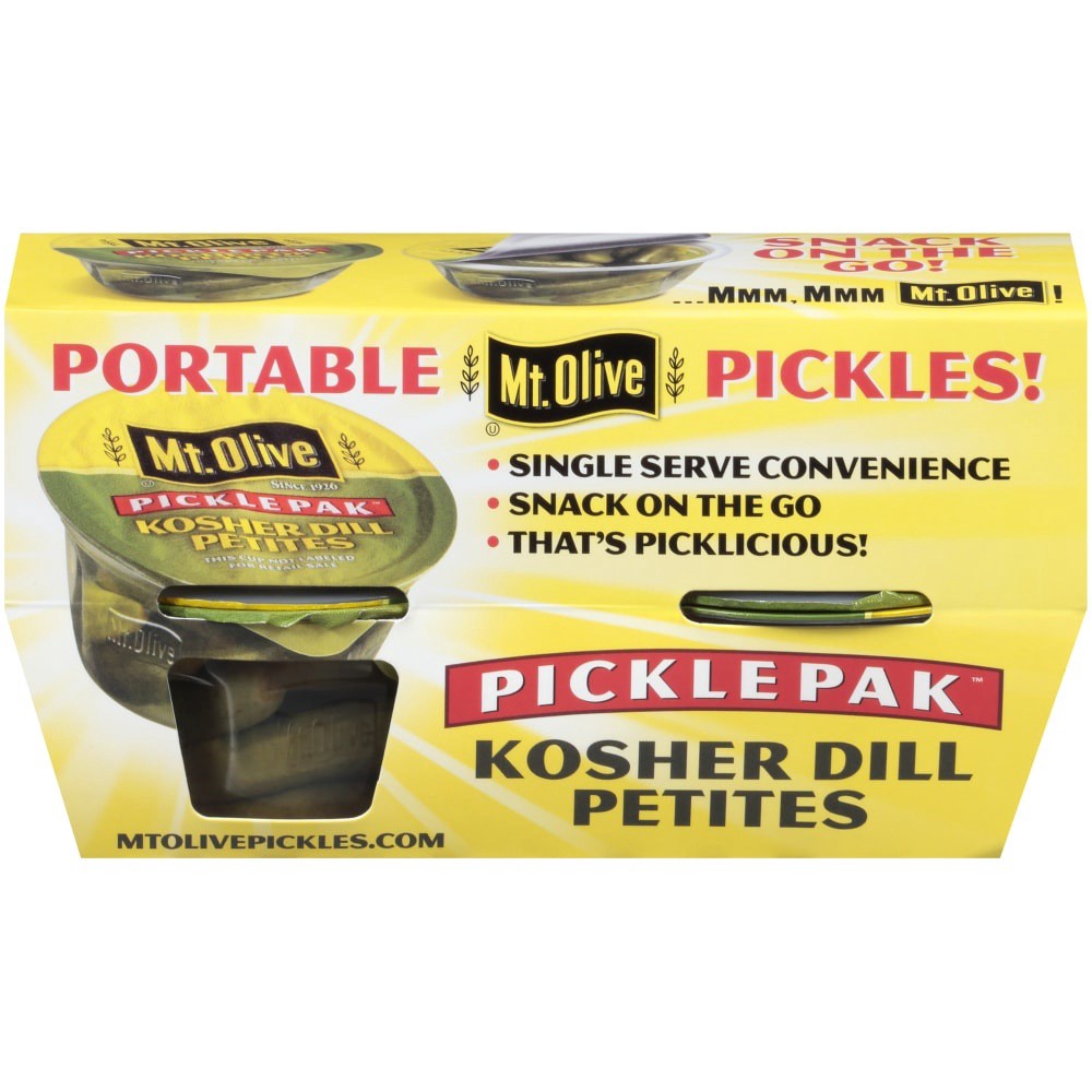 slide 1 of 8, Mt. Olive Kosher Dill Petite, 4 ct; 14.8 oz