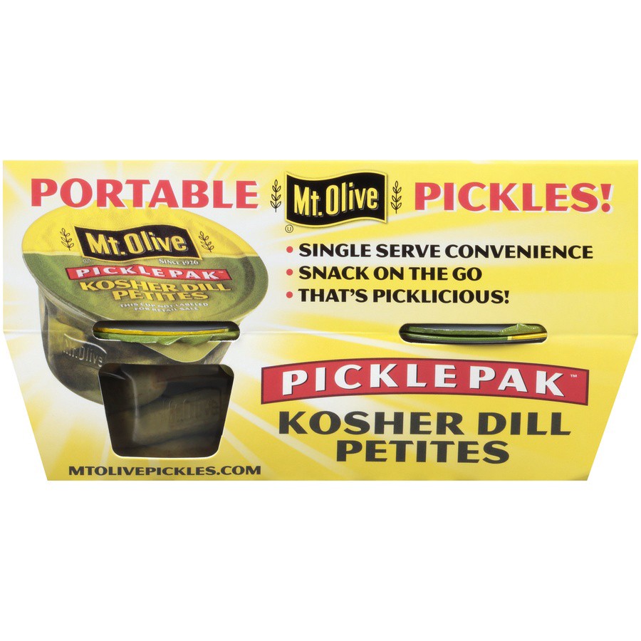 slide 3 of 8, Mt. Olive Kosher Dill Petite, 4 ct; 14.8 oz
