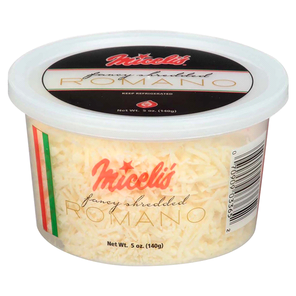 slide 1 of 1, Miceli's Fancy Romano Shredded Cheese, 5 oz