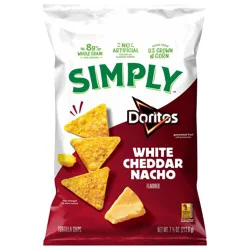 Doritos Simply Tortilla Chips White Cheddar Nacho, 5.5 oz