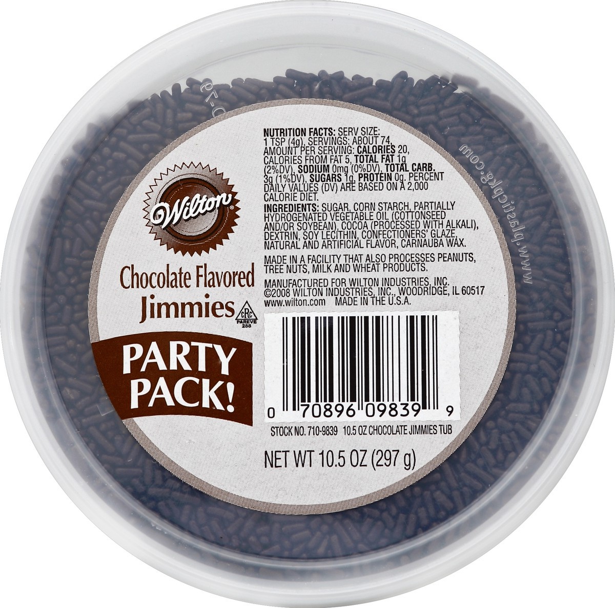 slide 3 of 3, Wilton Chocolate Jimmies Tub, 10.5 oz