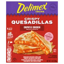 Delimex Chipotle Chicken Crispy Quesadillas, 8 oz box