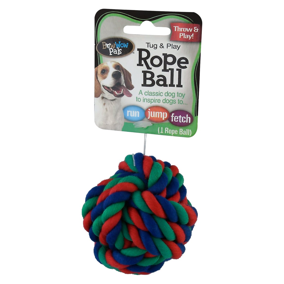 slide 2 of 9, BowWow Pals Tug & Play Rope Ball 1 ea, 1 ea