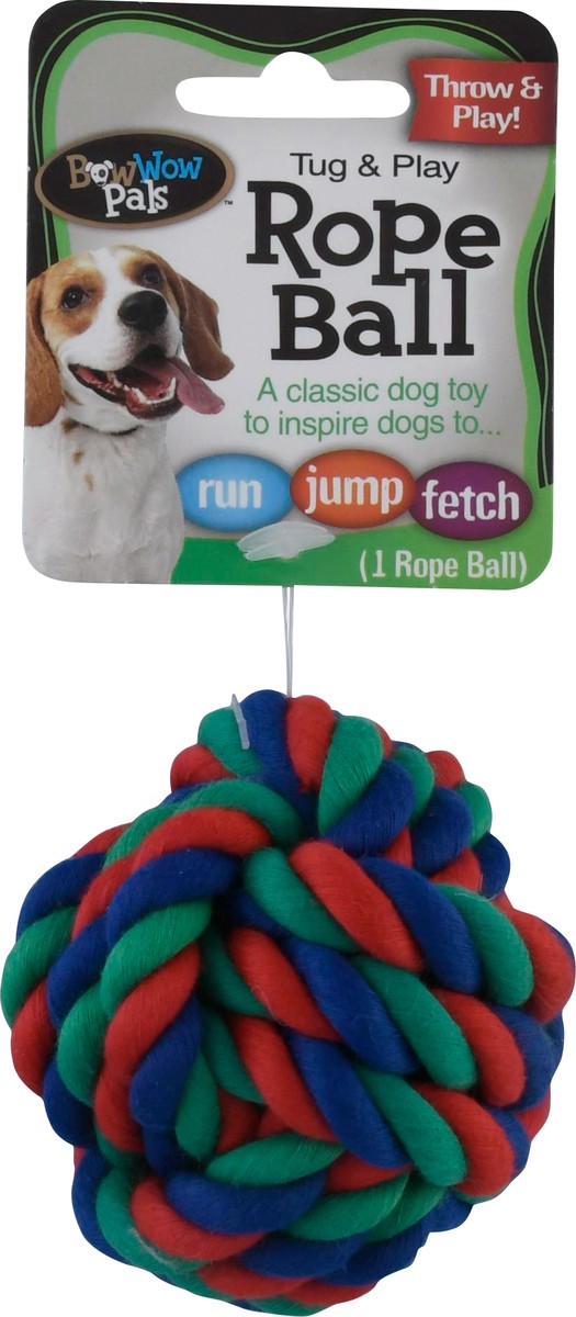 slide 5 of 9, BowWow Pals Tug & Play Rope Ball 1 ea, 1 ea