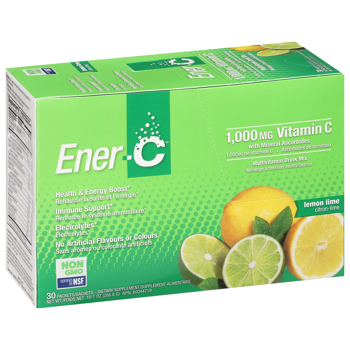 slide 6 of 9, Ener-C Multivitamin Drink Mix, Vitamin C, 1000 mg, Lemon Lime, Packets, 30 Each, 30 ct