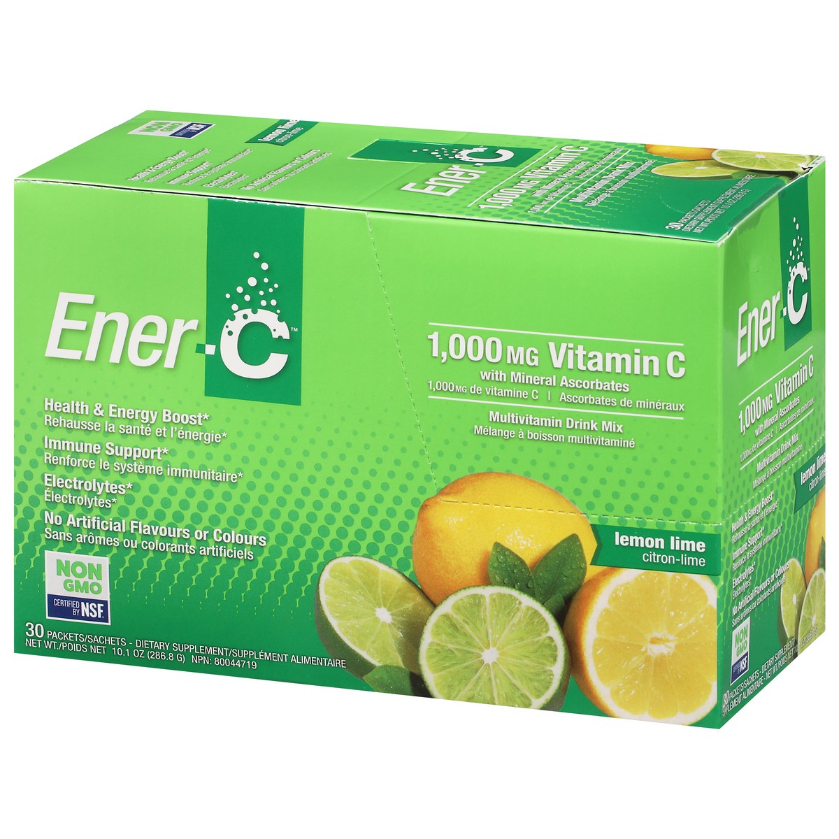 slide 5 of 9, Ener-C Multivitamin Drink Mix, Vitamin C, 1000 mg, Lemon Lime, Packets, 30 Each, 30 ct