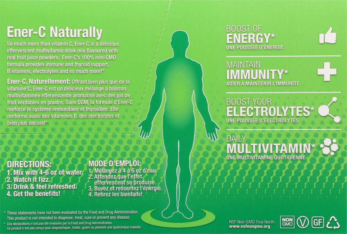 slide 2 of 9, Ener-C Multivitamin Drink Mix, Vitamin C, 1000 mg, Lemon Lime, Packets, 30 Each, 30 ct