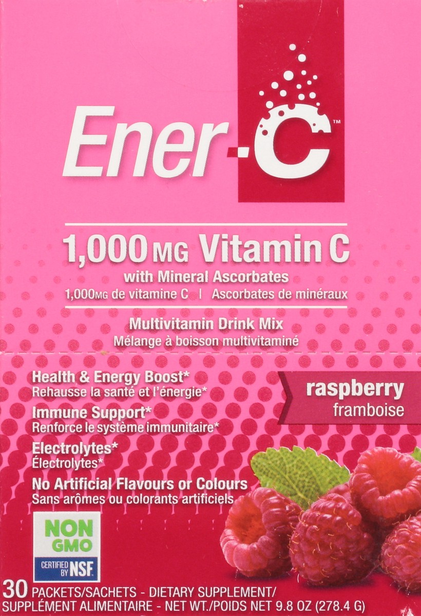 slide 5 of 9, Ener-C Raspberry Vitamin C Drink Mix, 30 ct