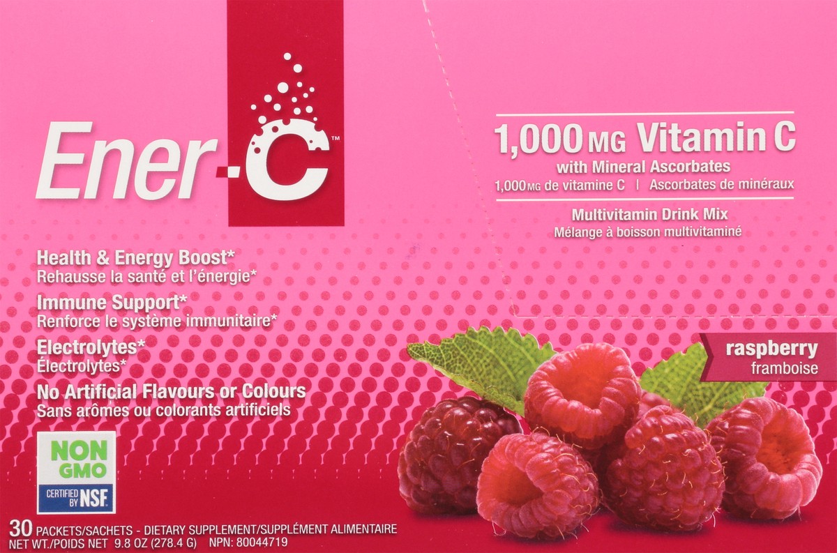 slide 6 of 9, Ener-C Raspberry Vitamin C Drink Mix, 30 ct