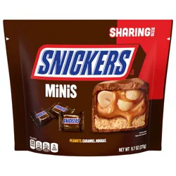 SNICKERS Minis Milk Chocolate Bars, Sharing Size, 9.7 Oz Candy Bag