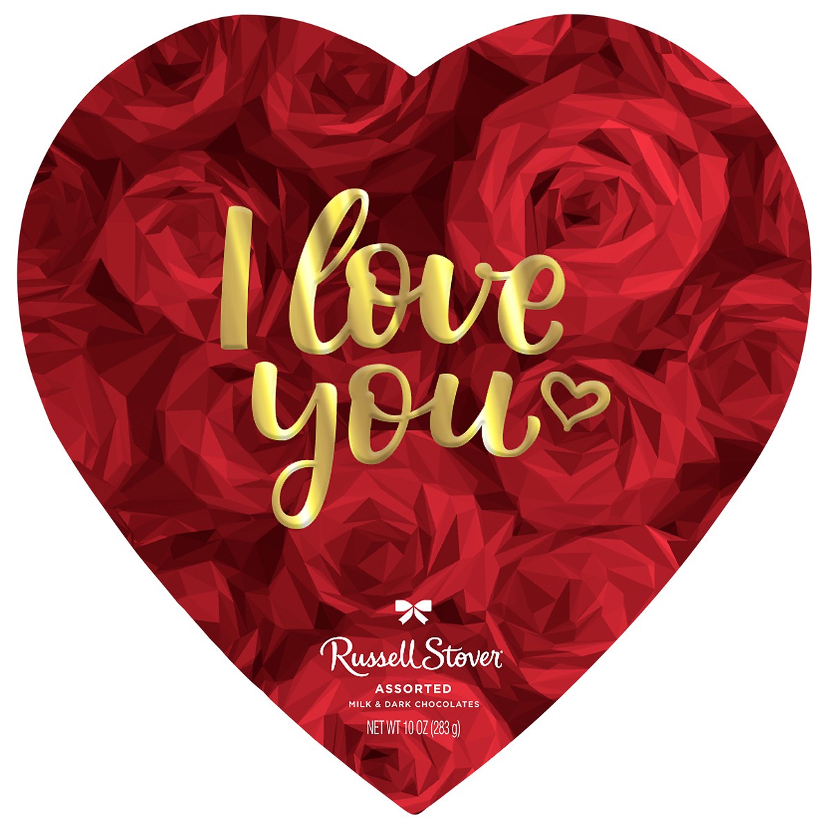 slide 9 of 9, Russell Stover Assorted Chocolates I Love You Heart Shape Valentine Gift Box, 10 oz