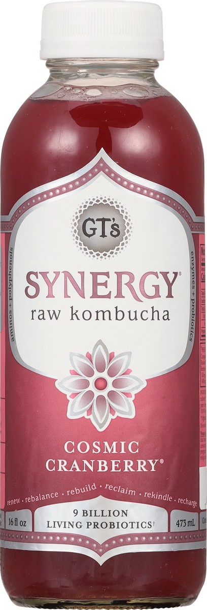 slide 3 of 13, GT's Raw Cosmic Cranberry Kombucha 16 fl oz, 16 fl oz