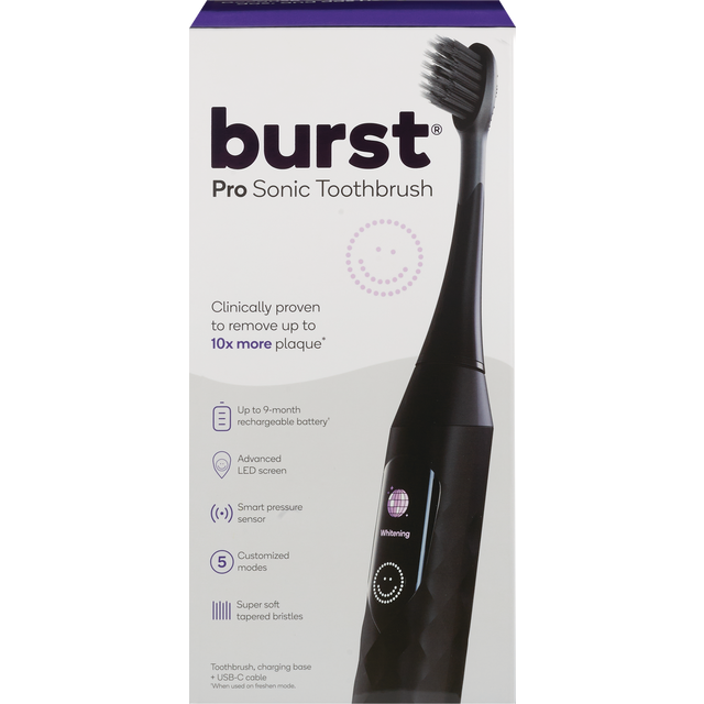 slide 1 of 1, BURST Brst Pro Sonic Elc Blck Tb, 1 ct