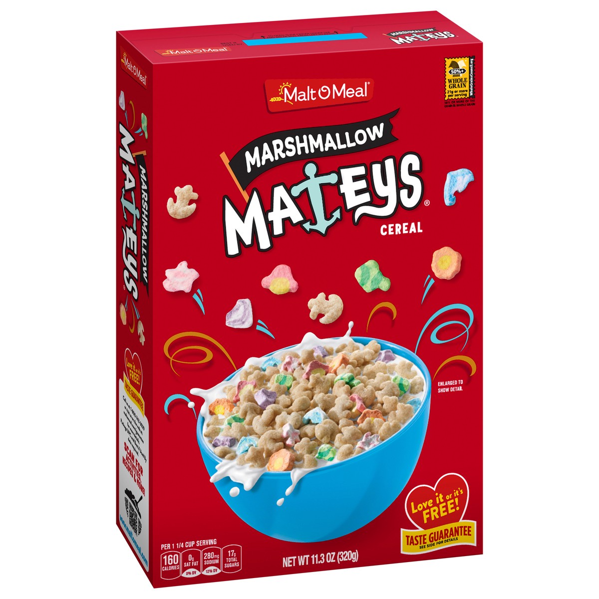 slide 3 of 9, Malt-O-Meal Marshmallow Mateys Breakfast Cereal with Marshmallow Bits, 11.3 OZ Box, 11.3 oz