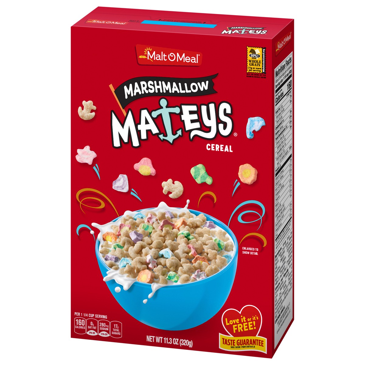 slide 4 of 9, Malt-O-Meal Marshmallow Mateys Breakfast Cereal with Marshmallow Bits, 11.3 OZ Box, 11.3 oz