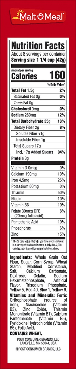 slide 6 of 9, Malt-O-Meal Marshmallow Mateys Breakfast Cereal with Marshmallow Bits, 11.3 OZ Box, 11.3 oz