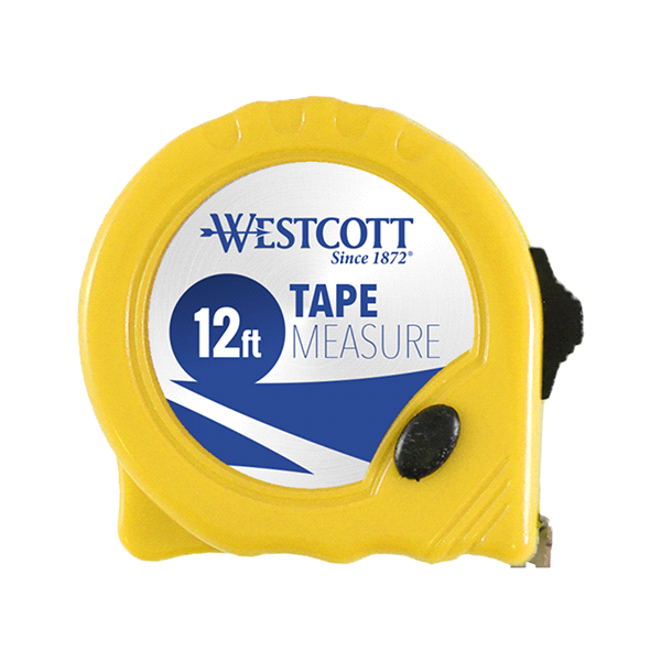 slide 1 of 1, Westcott Tape Measure, 12 ft