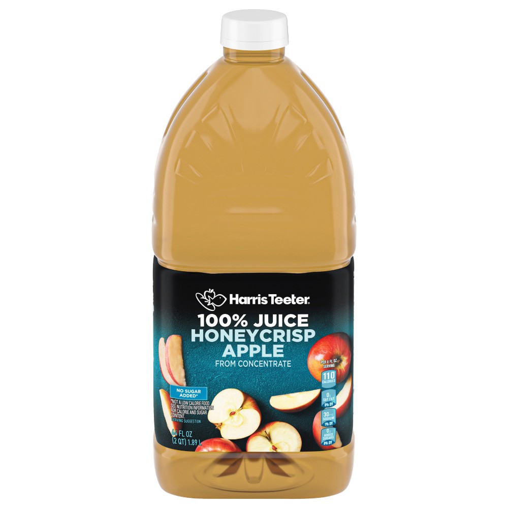 slide 3 of 3, Harris Teeter 100% Honeycrisp Apple Juice, 64 fl oz