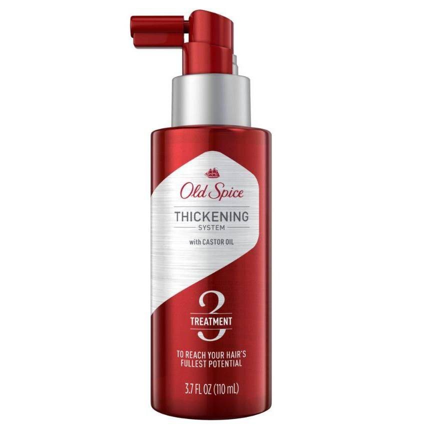 slide 1 of 4, Old Spice Thickening System Treatment for Men, Infused with Castor Oil, 3.7 fl oz