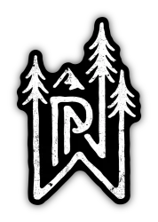 Stickers Northwest PNW Mountain and Tree Vinyl Sticker