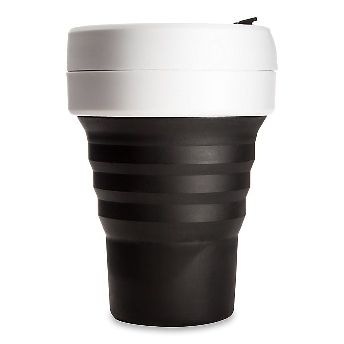 slide 1 of 5, Stojo Collapsible Car Cup - Black, 12 oz