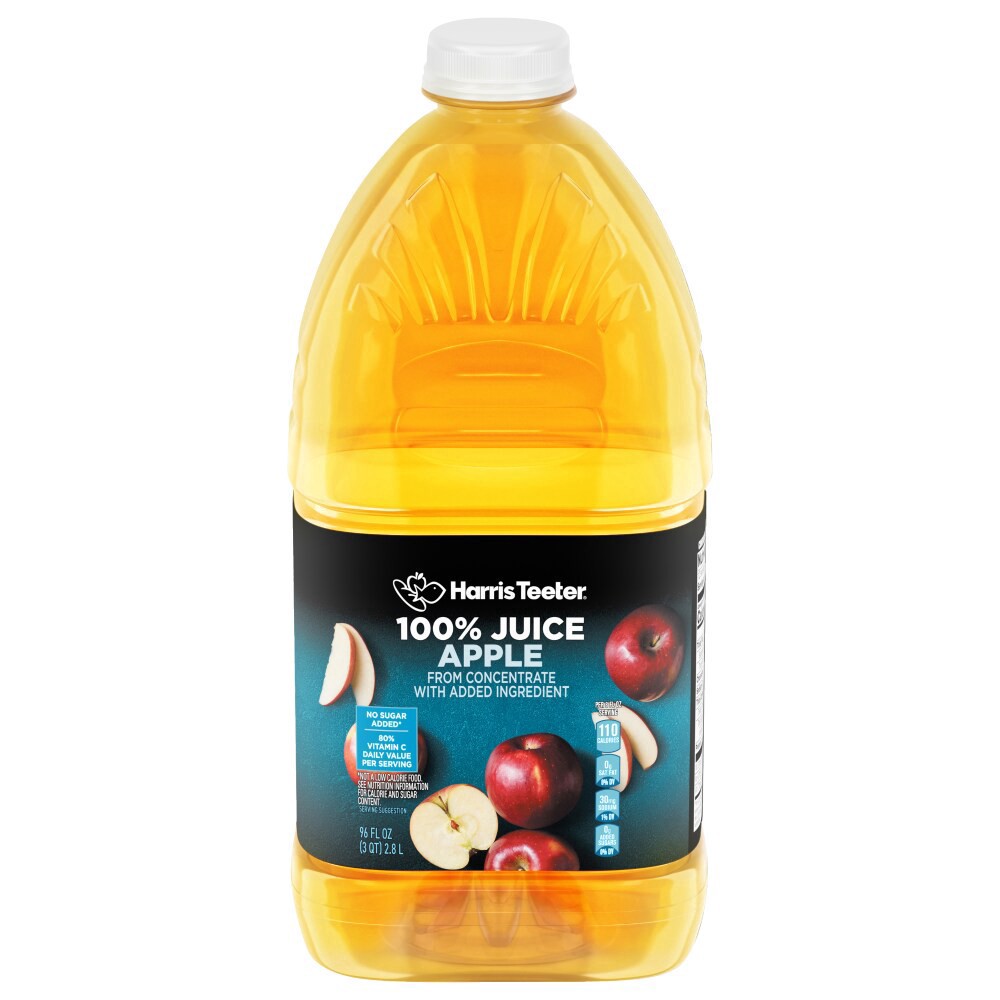 slide 2 of 2, Harris Teeter® 100% Apple Juice, 96 fl oz