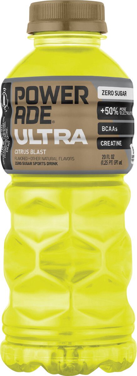 slide 2 of 2, POWERADE Ultra Citrus Blast Sports Drink Bottle, 20 fl oz