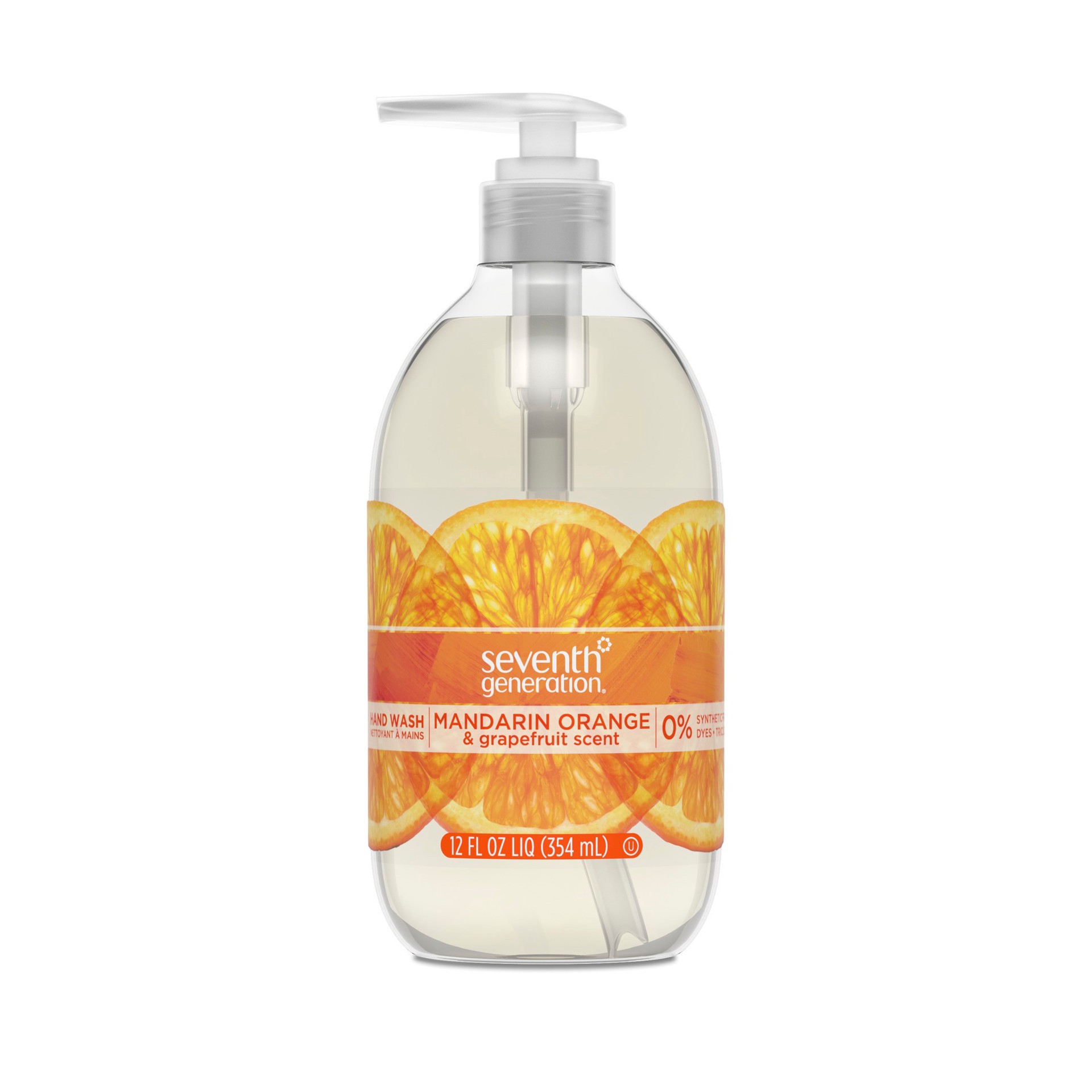 slide 1 of 5, Seventh Generation Mandarin Orange & Grapefruit Natural Hand Wash, 12 oz